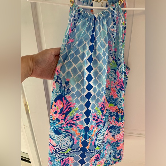 NWT Lilly Pulitzer Isa Halter Top Multi Hidden Treasure Engine Size M - Picture 3 of 6